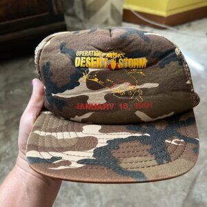 VTG Desert Storm 91 Trucker Hat camo